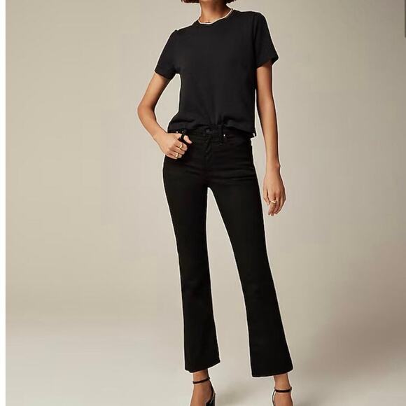 J. Crew Mid-rise kickout jean black size 24 - Picture 1 of 5